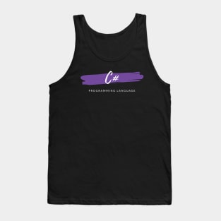 C# Programming Language Paint Smear Tank Top